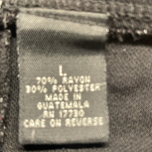 Y2K Mossimo skirt black rayon knit knee length women’s size L large - Picture 9 of 10